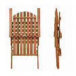 OVIALA - Fauteuil relax pliant en bois d'eucalyptus bois - Calgary - vignette