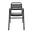 OVIALA - Lot de 4 fauteuils de jardin aluminium noir - Nothing Hill - vignette