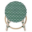OVIALA - Tabouret haut de jardin en aluminium et rotin synthétique blanc, vert - Belleville - vignette