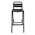 OVIALA - Tabouret haut en aluminium anodisé noir - Soho - vignette