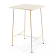 OVIALA - Ensemble table de bar et 2 chaises hautes en métal ivoire - Palavas - vignette