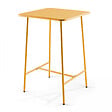 OVIALA - Ensemble table de bar et 2 chaises hautes en métal jaune - Palavas - vignette