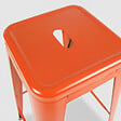 OVIALA - Tabouret de bar en métal orange mat - Indus - vignette