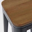 OVIALA - Lot de 4 tabourets de bar en acier noir mat  - Indus - vignette