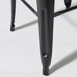 OVIALA - Lot de 4 tabourets de bar en acier noir mat  - Indus - vignette