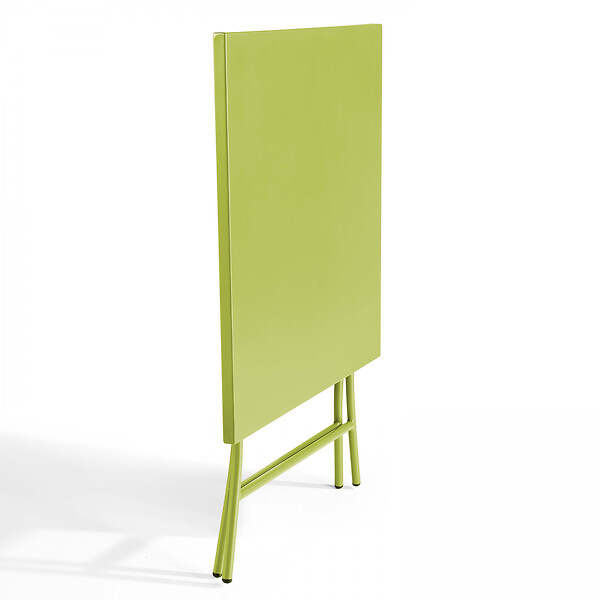 OVIALA - Table de jardin pliante carrée en acier 70 cm 4 places vert - Palavas - large