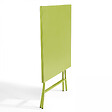 OVIALA - Table de jardin pliante carrée en acier 70 cm 4 places vert - Palavas - vignette