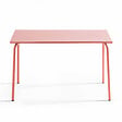 OVIALA - Table de jardin en acier 120 x 70 cm argile - Palavas - vignette