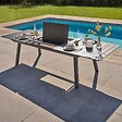 OVIALA - Table de jardin extensible en aluminium gris 8 à 12 places - Olympe - vignette