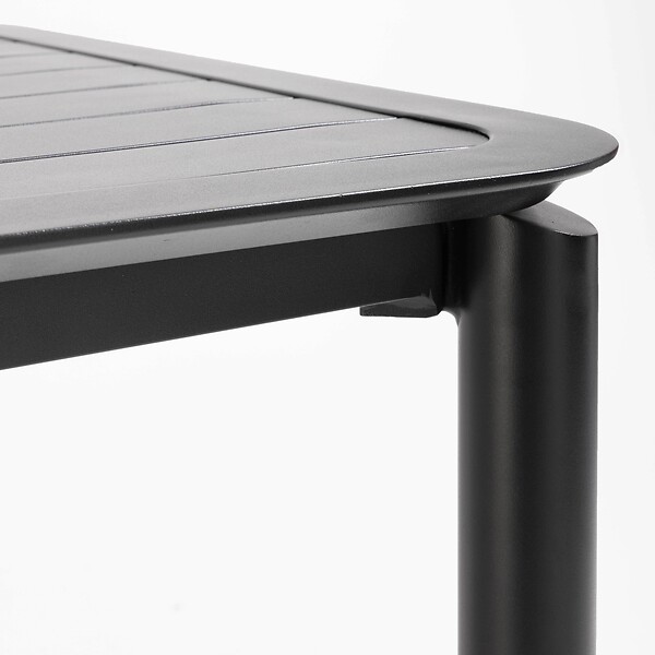 OVIALA - Table haute de terrasse noire - Almada - large
