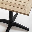 OVIALA - Table de jardin carrée plateau bois 70cm 4 places  - Times square - vignette
