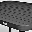 OVIALA - Table de jardin carrée en aluminium noir - Bristol - vignette