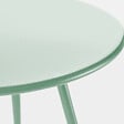OVIALA - Table basse de jardin ronde en métal vert sauge 40 cm - Palavas - vignette