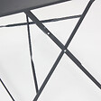 OVIALA - Table de jardin pliante acier gris 4 places - Rome - vignette