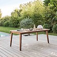 OVIALA - Table de terrasse extensible en bois d'eucalyptus 8 à 10 places - Canet - vignette