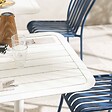 OVIALA - Table inclinable de terrasse 70 x 70 cm blanc - Almada - vignette