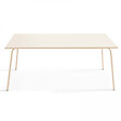 OVIALA - Table de jardin rectangulaire en métal 8 places 180 cm ivoire - Palavas - vignette