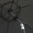 OVIALA - Parasol droit 3m inclinable à manivelle en aluminium gris anthracite - Matera - vignette