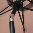 OVIALA - Parasol droit 3m inclinable à manivelle en aluminium taupe - Matera - vignette