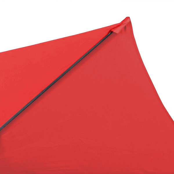 OVIALA - Toile pour parasol droit 3m rouge - Matera - large