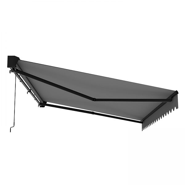 OVIALA - Store banne semi-intgral 3x2,5m en aluminium gris - Paimpol - large