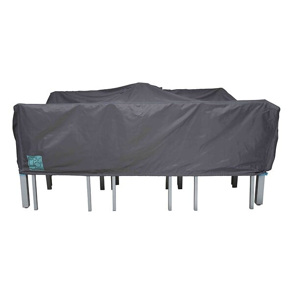 OVIALA - Housse de table de jardin rectangulaire grise 200 x 130 cm  - Cov'Up - large