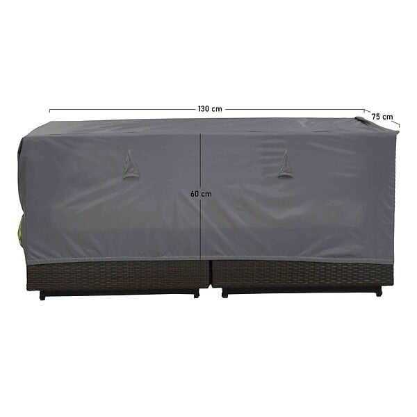 OVIALA - Housse de salon de jardin canapé 2 places 130x75x60 cm grise - Cov'Up - large