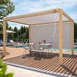 OVIALA - Store blanc pour pergola bioclimatique corato et sapri (3,80 x 2,30 m) - Valloni - vignette