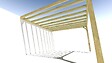 MA PERGOLA BOIS - Pergola bois • 4m x 4m • adossée • sens profondeur - vignette
