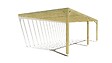 MA PERGOLA BOIS - Pergola bois • 8m x 4m • adossée • sens profondeur - vignette