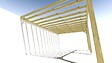 MA PERGOLA BOIS - Pergola bois • 6m x 4m • adossée • sens profondeur - vignette