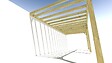 MA PERGOLA BOIS - Pergola bois • 7m x 3m • adossée • sens profondeur - vignette