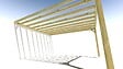MA PERGOLA BOIS - Pergola bois • 4m x 5m • adossée • sens profondeur - vignette