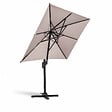 OVIALA - Parasol déporté 2x3 m et 4 dalles à remplir aluminium taupe - Amalya - vignette