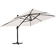 OVIALA - Parasol déporté inclinable et rotatif 4x3m en aluminium écru - Caserta - vignette
