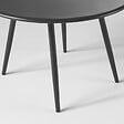 OVIALA - Table basse de jardin ronde en métal gris anthracite 40 cm - Palavas - vignette