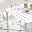 OVIALA - Table carrée de terrasse (70x70cm) blanche - Almada - vignette