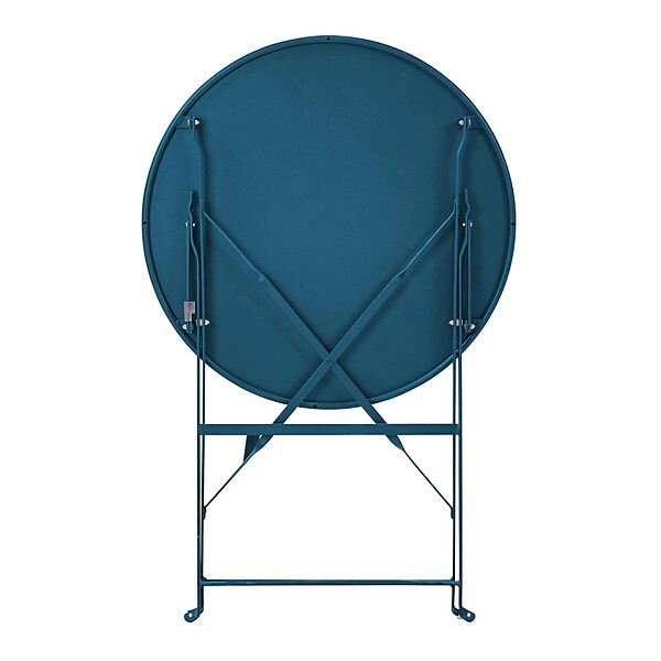 OVIALA - Table pliante en acier bleu pacific - Annecy - large