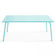 OVIALA - Table de jardin rectangulaire en métal 8 places 180 cm turquoise - Palavas - vignette