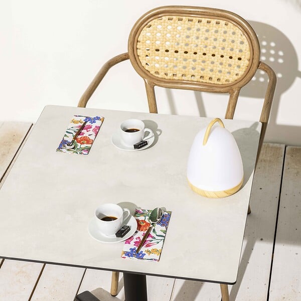 OVIALA - Table de terrasse 70 cm inclinable beton gris clair - Opéra - large
