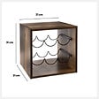 5 FIVE SIMPLY SMART - Range bouteilles en Métal Noir Industriel capacité 6 Bouteilles 31 x 31 x H 31 cm - vignette
