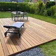 TERRASSEENBOIS - Kit terrasse bois exotique IPE pour 10 m², Lames 0,95 m, lambourdes 1,55 m et visserie Inox. - vignette