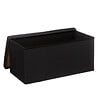 5 FIVE SIMPLY SMART - 2 en 1 Pouf pliant double et Coffre de rangement Noir 76 x 37.5 cm - vignette