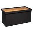 5 FIVE SIMPLY SMART - 2 en 1 Pouf pliant double et Coffre de rangement Noir 76 x 37.5 cm - vignette