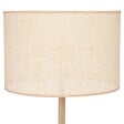 ATMOSPHERA - Lampadaire en Bois de Pin et Abat-jour Beige naturel tressé H 149.5 cm - vignette