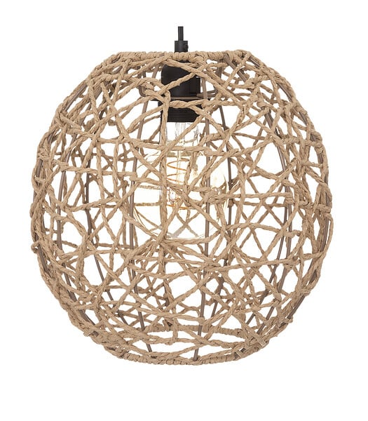 ATMOSPHERA - Lampadaire Arc Beige et Noir H 180 cm - large