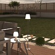 ATMOSPHERA - Lampadaire d'extérieur LED rechargeable USB base acier Gris Foncé D 18 x L 105.5 cm - vignette