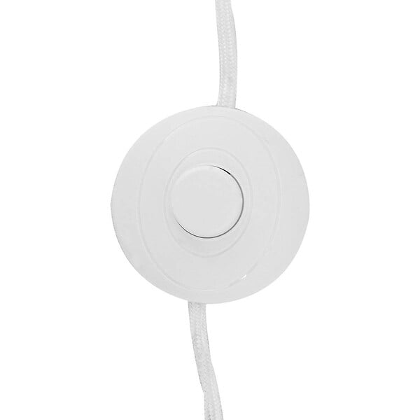 ATMOSPHERA - Lampadaire en métal et tissu Blanc  H 115 cm - large