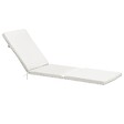 OVIALA - Coussin bain de soleil polyester écru 186x53x5 cm - Picchu - vignette