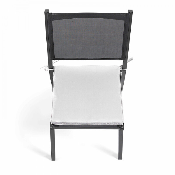 OVIALA - Lot de 4 galettes de chaise polyester écru 40x40x3 cm - Machu - large